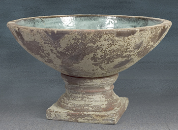 Ocean Rock Water Pedestal with glazed inner bowl