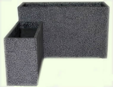 Terrazzo pots divider trough set of 2