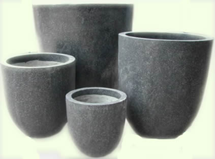 Terrazzo pots tall round planter set of 3